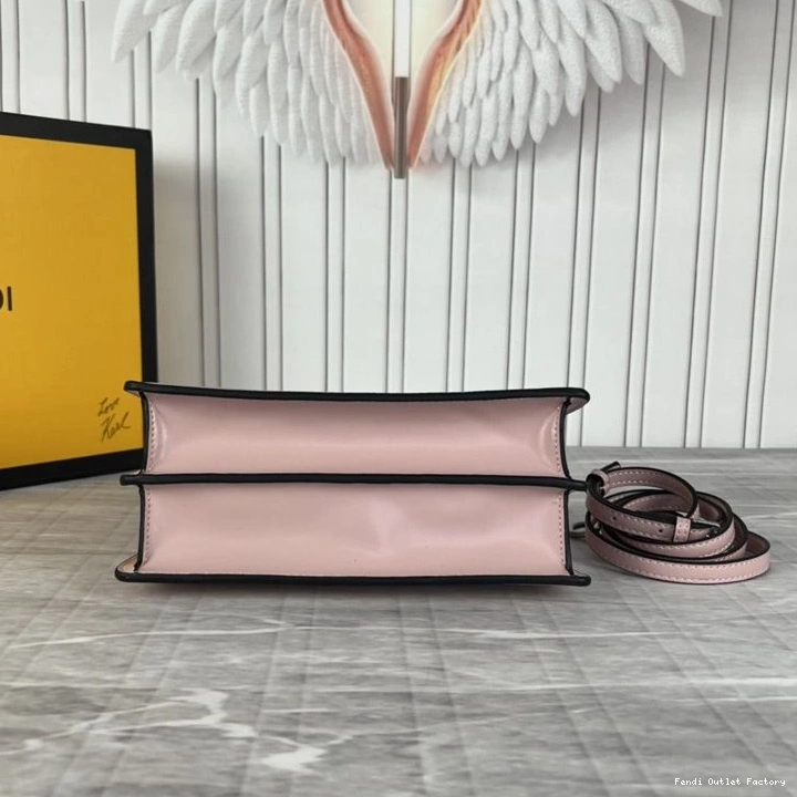 Affordable HOT Bag In Fendi Cut Calf Cherry Peekaboo Mini Leather 0731